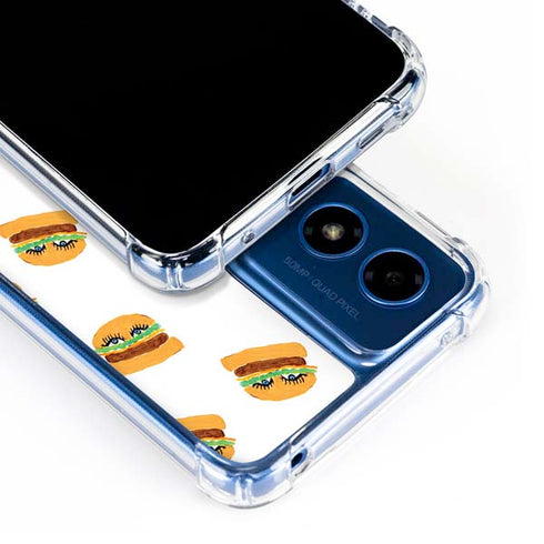Bouffants and Broken Hearts Cute Burgers Moto G 5G (2024) Clear Case